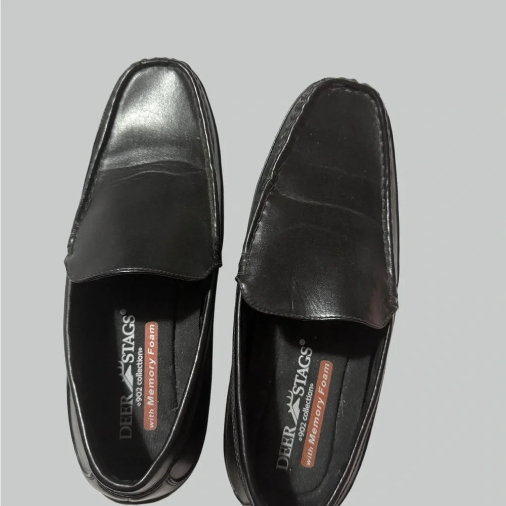 Deer Stags 902 Collection Black Slip-On Loafers Memory Foam Comfort Men’s 10.5